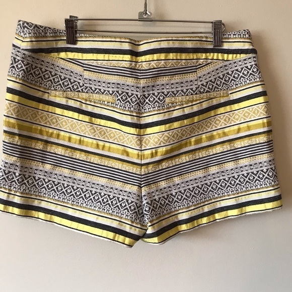 ANN Taylor Loft striped cotton blend shorts with drawstring. Size 12. - Picture 2 of 9